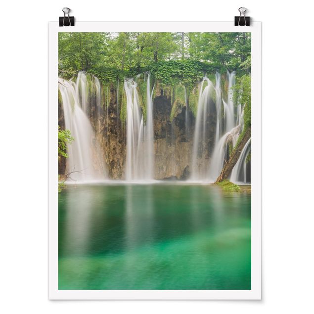 Posters paisagens Waterfall Plitvice Lakes