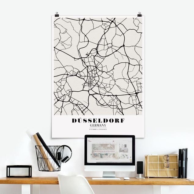 decoraçoes cozinha Dusseldorf City Map - Classic