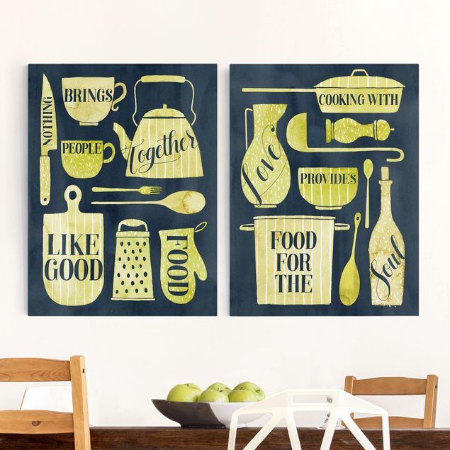 decoraçao para parede de cozinha Soul Food - Good Food Set I