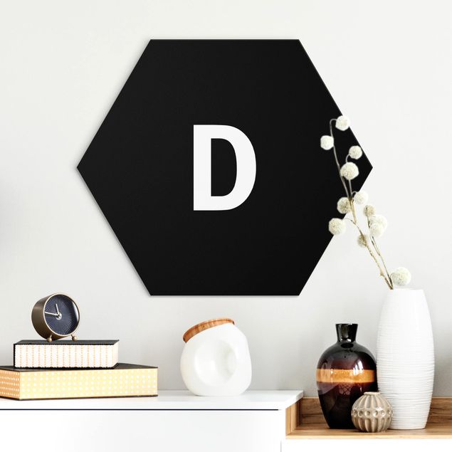 decoraçao para parede de cozinha Letter Black D