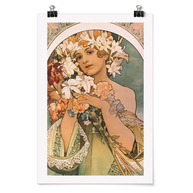 Posters flores Alfons Mucha - Flower