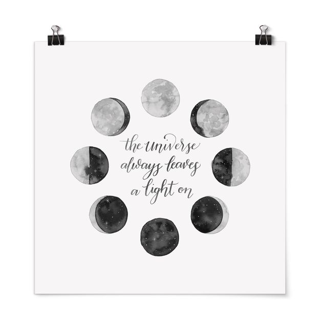 Posters frases Ode To The Moon - Universe
