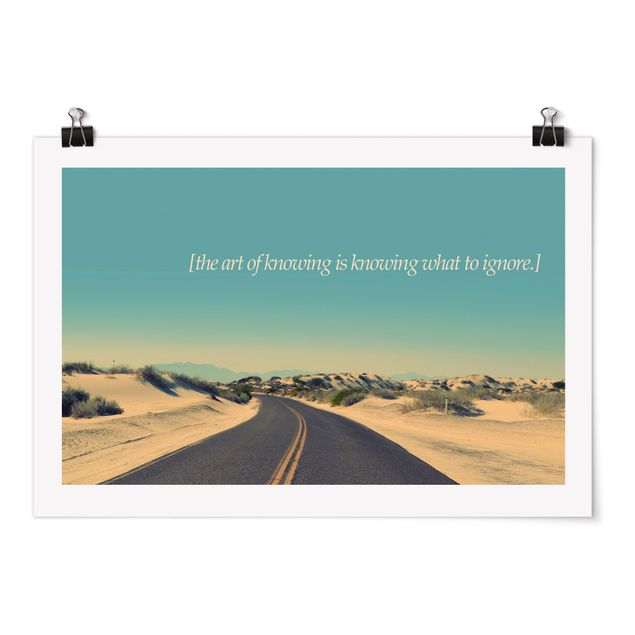 Posters frases Poetic Landscape - Knowing