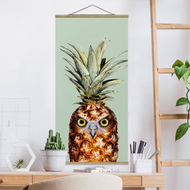 decoraçao para parede de cozinha Pineapple With Owl