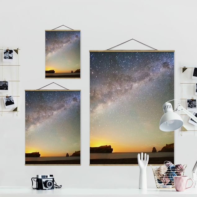 quadros modernos para quarto de casal Starry Sky Above The Ocean