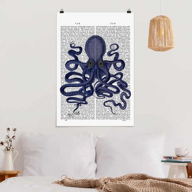 decoraçao para parede de cozinha Animal Reading - Octopus