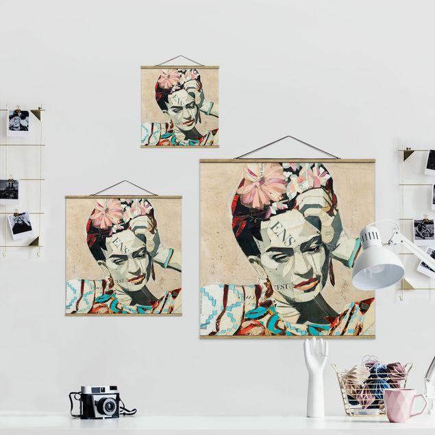 Quadros decorativos Frida Kahlo - Collage No.1