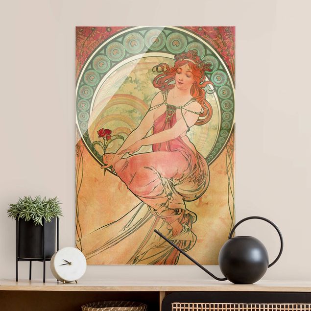 decoraçao cozinha Alfons Mucha - Four Arts - Painting