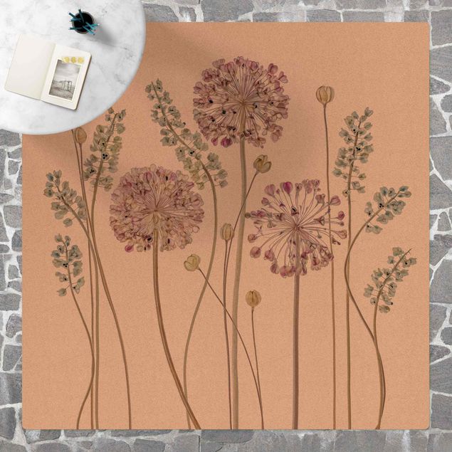 tapete flor Allium Illustration