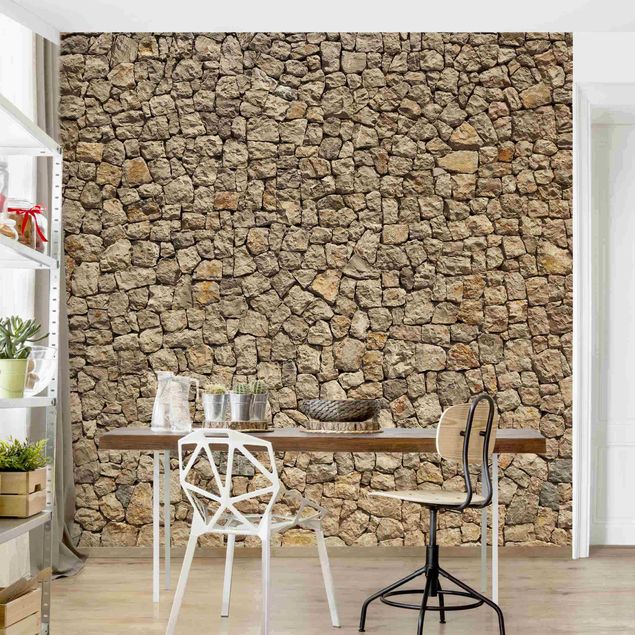 papel de parede pedra Old Cobblestone Wall