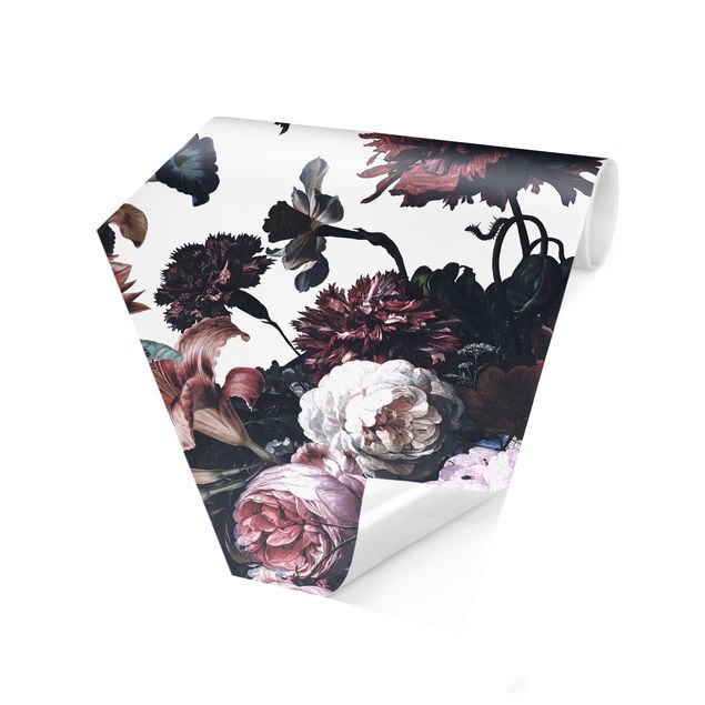 papel de parede moderno para sala Old Masters Flower Rush With Roses Bouquet