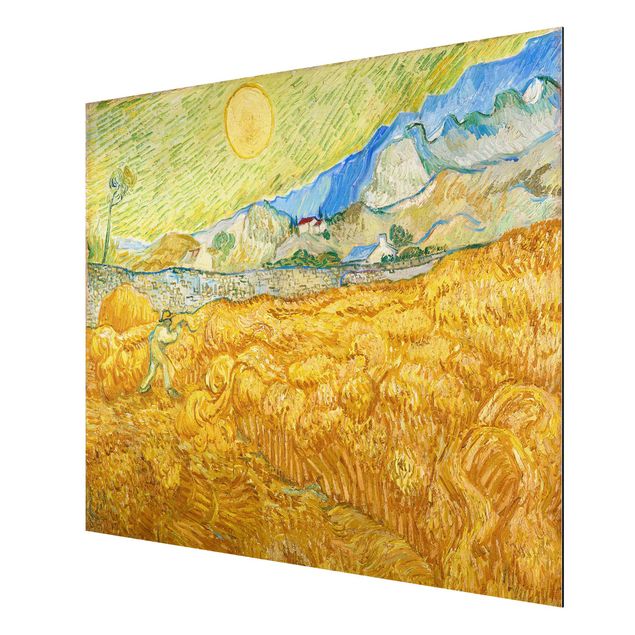 Quadros movimento artístico Pontilhismo Vincent Van Gogh - The Harvest, The Grain Field