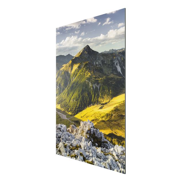 quadro com paisagens Mountains And Valley Of The Lechtal Alps In Tirol
