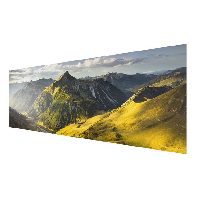 quadro com paisagens Mountains And Valley Of The Lechtal Alps In Tirol
