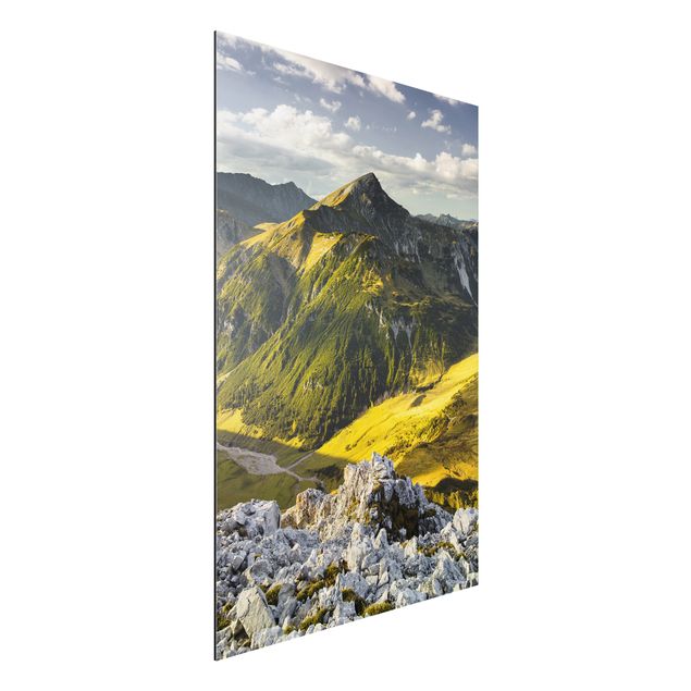 decoraçao para parede de cozinha Mountains And Valley Of The Lechtal Alps In Tirol