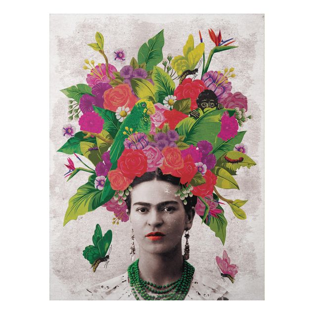 Quadros florais Frida Kahlo - Flower Portrait