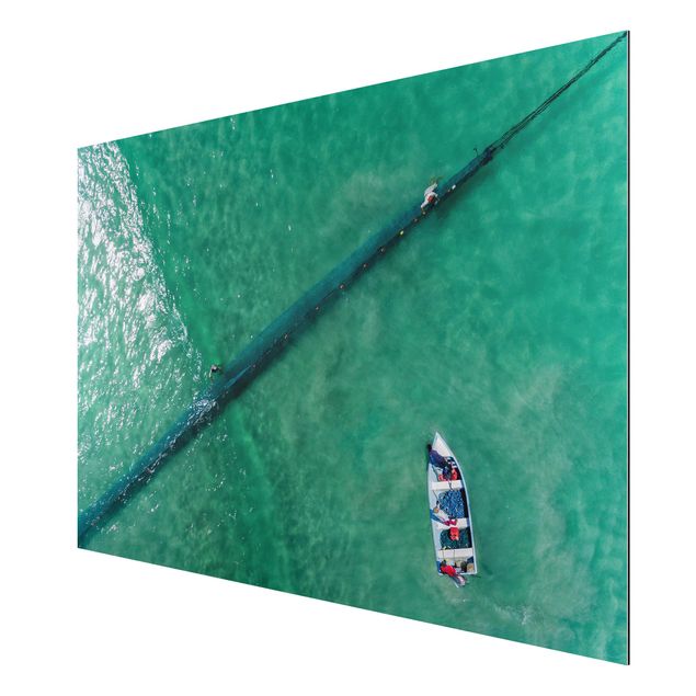 quadro com paisagens Aerial View - Fishermen