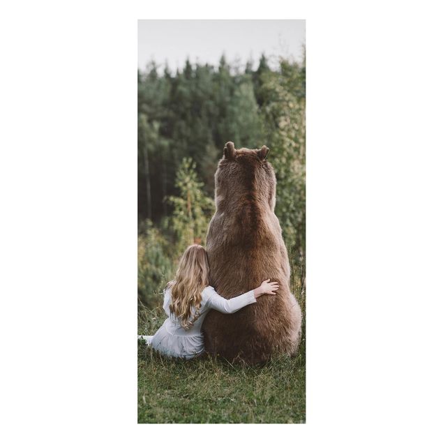 Quadros ursos Girl With Brown Bear