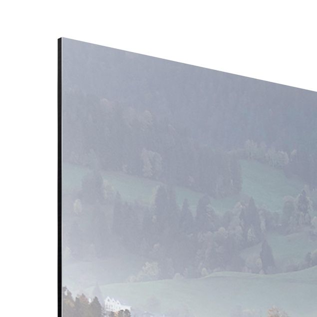 quadros de paisagens Misty Autumn Day Switzerland
