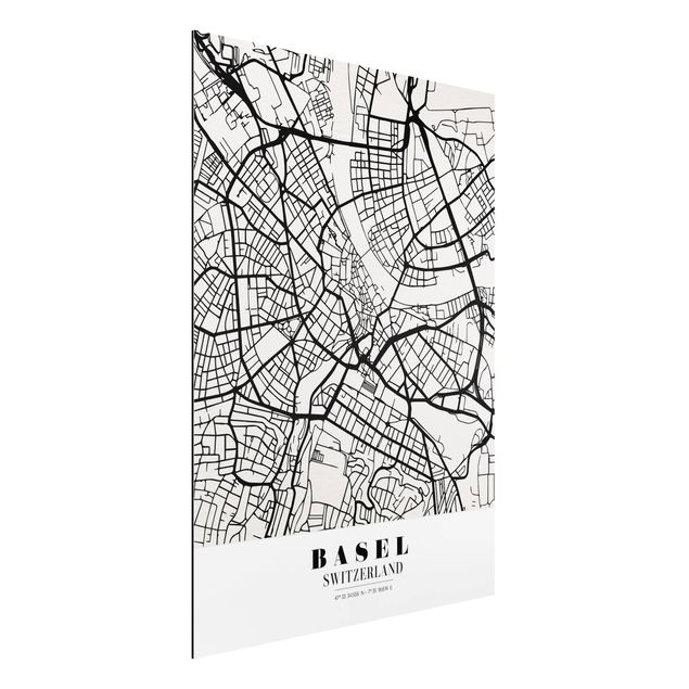 decoraçoes cozinha Basel City Map - Classic