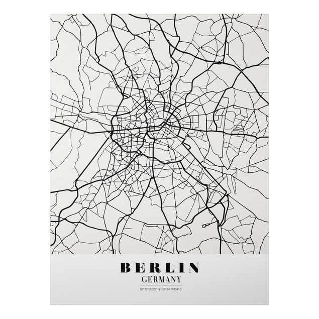 quadro mapa mundo Berlin City Map - Classic