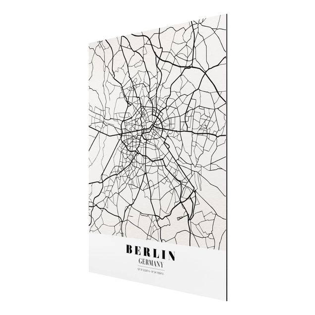 quadro com frases inspiradoras Berlin City Map - Classic