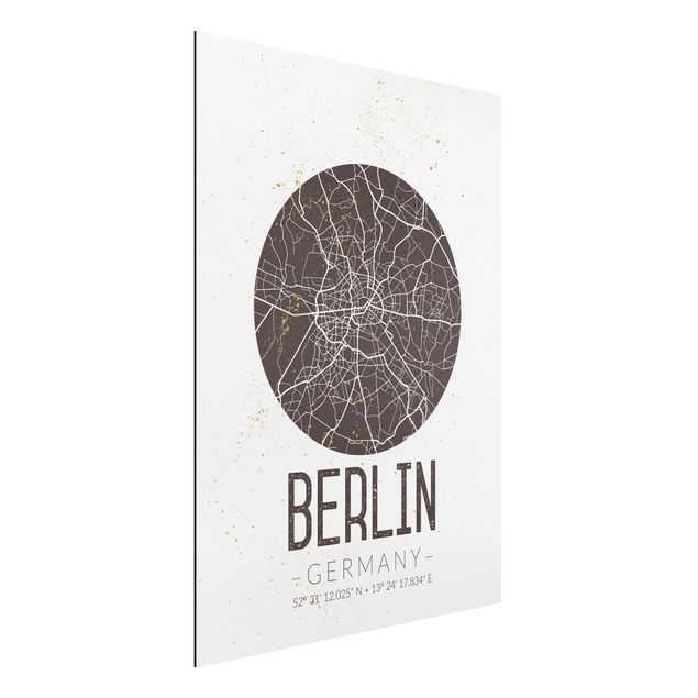 decoraçao para parede de cozinha City Map Berlin - Retro