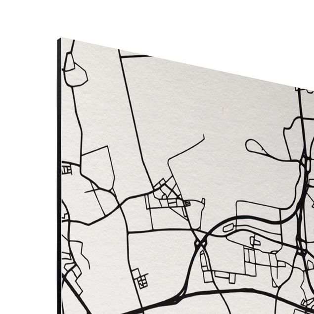 Quadros preto e branco Hannover City Map - Classic