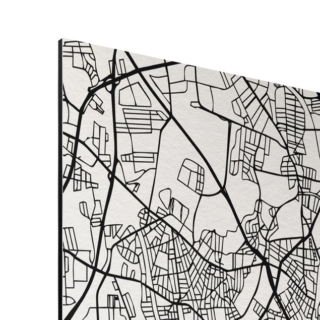 Quadros preto e branco Copenhagen City Map - Classic
