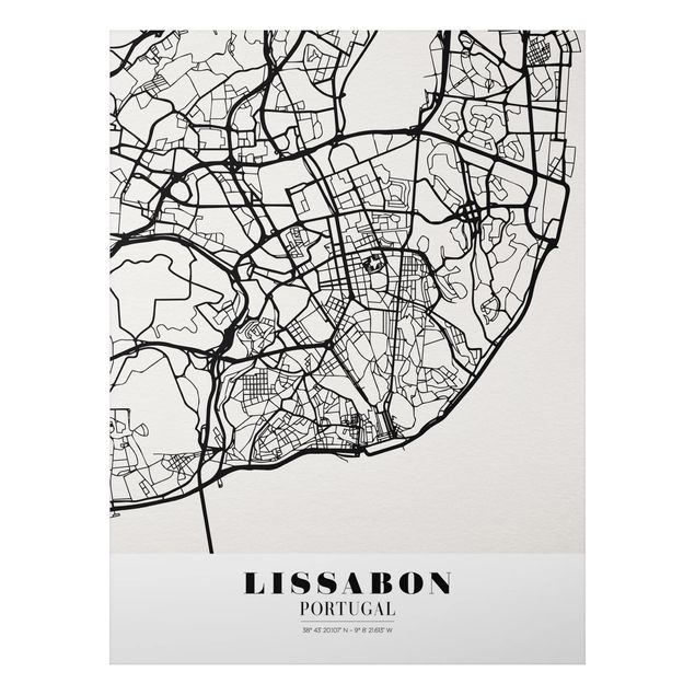 Quadros mapa mundi Lisbon City Map - Classic