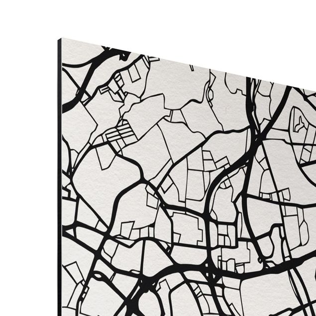 Quadros preto e branco Lisbon City Map - Classic