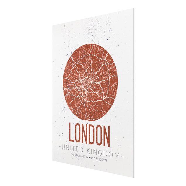 Quadros mapa mundi City Map London - Retro