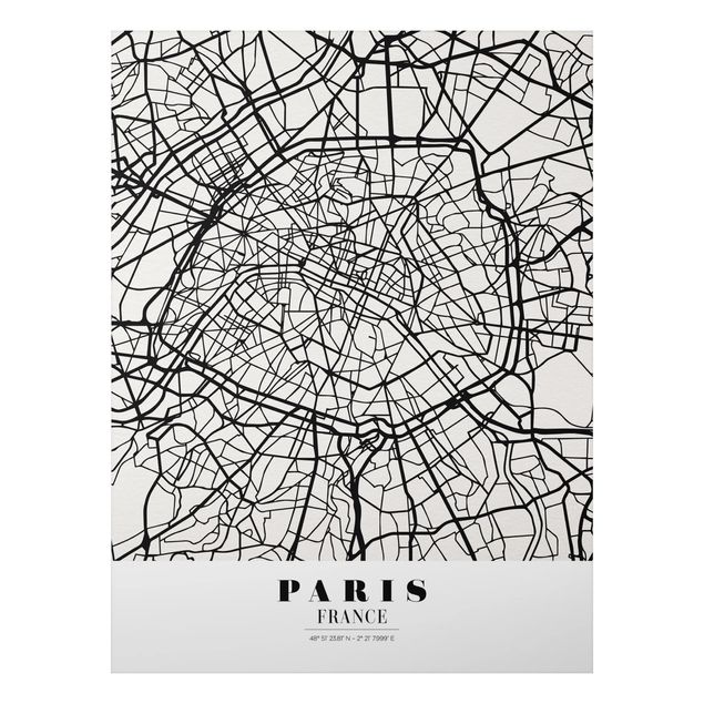 Quadros Paris Paris City Map - Classic