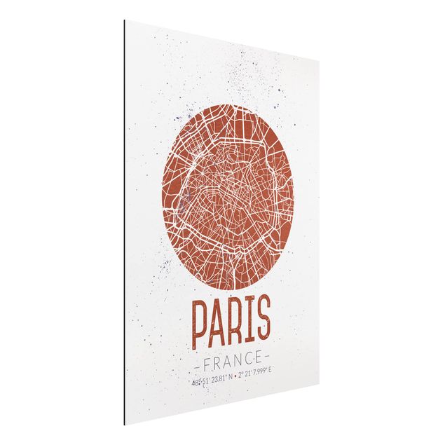 decoraçao para parede de cozinha City Map Paris - Retro