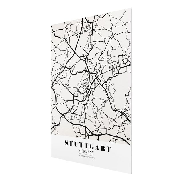 quadro com frases inspiradoras Stuttgart City Map - Classic