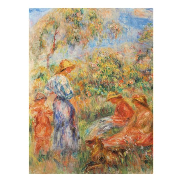 Quadros movimento artístico Impressionismo Auguste Renoir - Three Women and Child in a Landscape