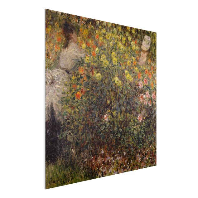 decoraçoes cozinha Claude Monet - Two Ladies in the Flower Garden