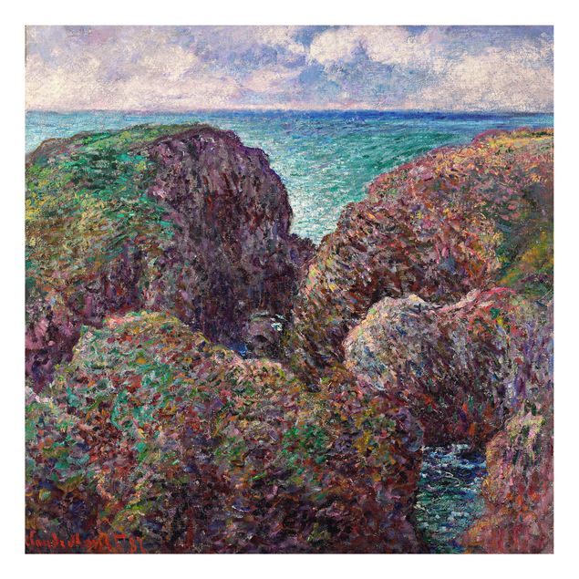 Quadros movimento artístico Impressionismo Claude Monet - Group of Rocks at Port-Goulphar