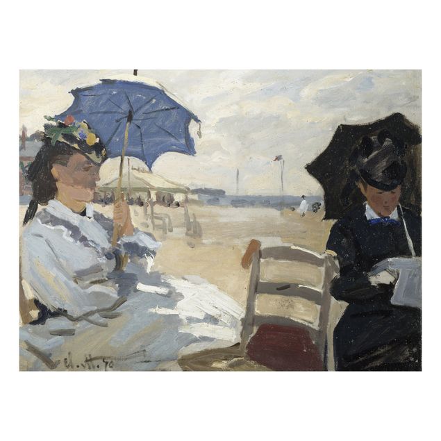 Quadros movimento artístico Impressionismo Claude Monet - At The Beach Of Trouville