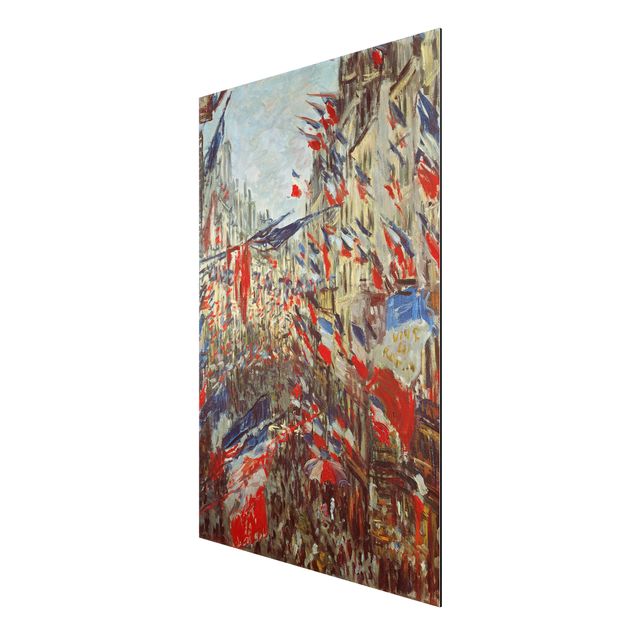 Quadros por movimento artístico Claude Monet - The Rue Montorgueil with Flags
