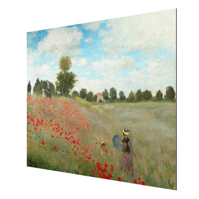 Quadros movimento artístico Impressionismo Claude Monet - Poppy Field Near Argenteuil