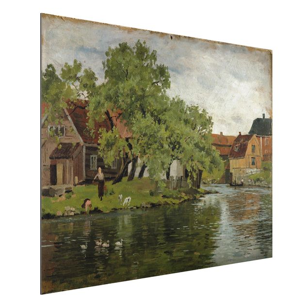 Quadros movimento artístico Expressionismo Edvard Munch - Scene On River Akerselven