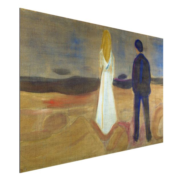 Quadros movimento artístico Expressionismo Edvard Munch - Two humans. The Lonely (Reinhardt-Fries)