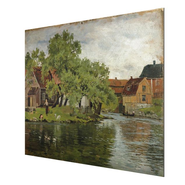 Quadros movimento artístico Pós-impressionismo Edvard Munch - Scene On River Akerselven