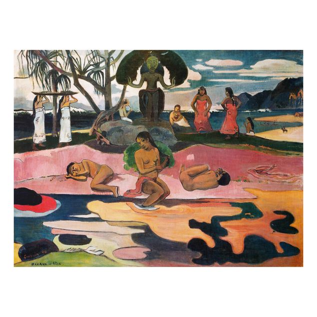 Quadros movimento artístico Impressionismo Paul Gauguin - Day Of The Gods (Mahana No Atua)