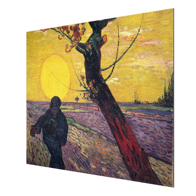 Quadros movimento artístico Pontilhismo Vincent Van Gogh - Sower With Setting Sun