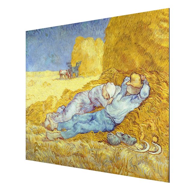 Quadros movimento artístico Pontilhismo Vincent Van Gogh - The Napping