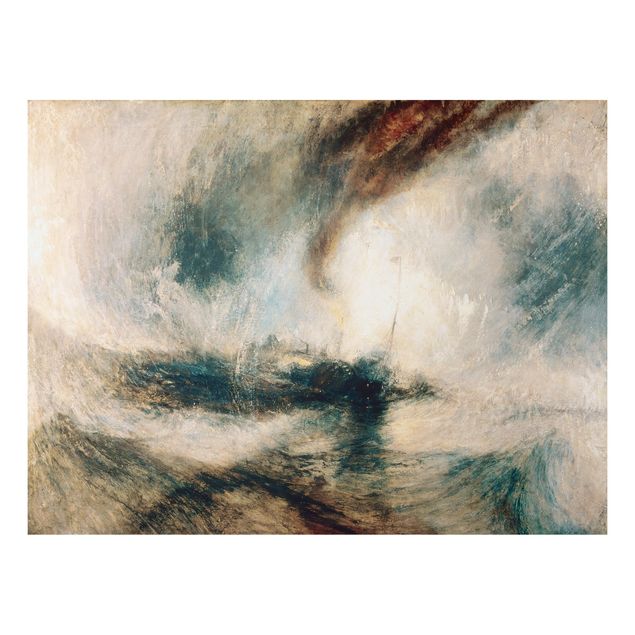 Quadros movimento artístico Romantismo William Turner - Snow Storm - Steam-Boat Off A Harbour’S Mouth