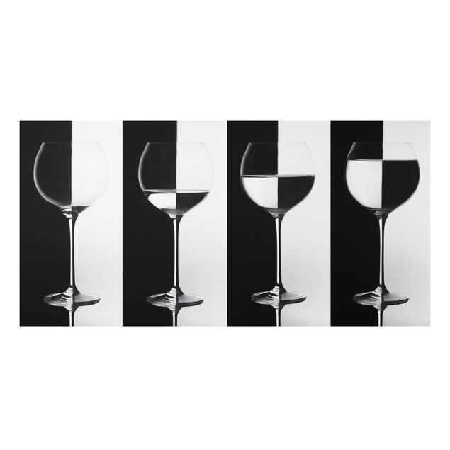 decoraçao cozinha Wine Glasses Black & White