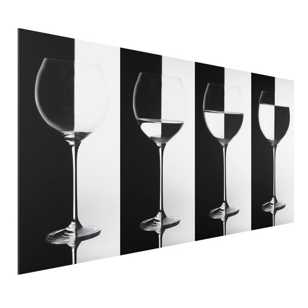 Quadros padrões Wine Glasses Black & White